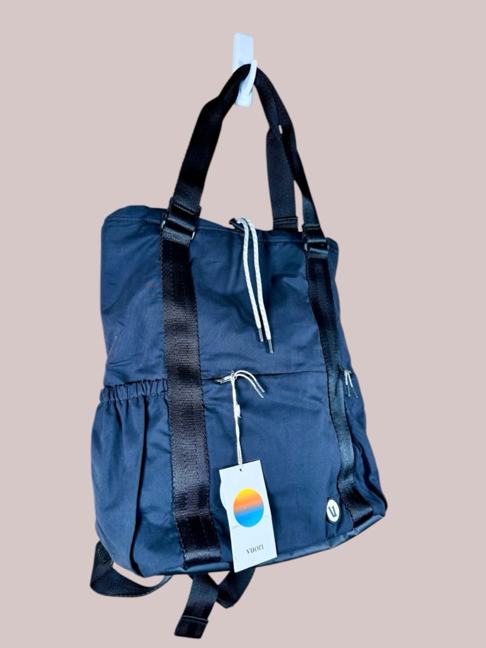 NWT Vuori V1 Convertible Black Sports Tote Backpack Bag UNISEX - Picture 5 of 9